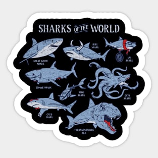 Sharks Of The World Sticker